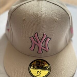 New Era Beige and Pink Cap
